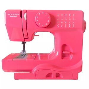 Janome New Home Sewing Machine Pink Lightning 525B (WORKS) w/ Pedal, Extras